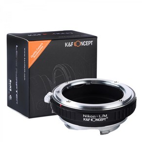 KnF NIK-LM 렌즈변환 어댑터 니콘 AI 렌즈 > 라이카 M 바디 - 뒤캡옵션 _무반사코팅 Nikon Ai Lens to Leica M adapte (cap option), 1개