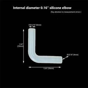 유연한 실리콘 엘보 수리 조인트 하드 튜브 소프트 커넥터 탄성 직각 고무 커플링 파이프 관개 정원 5, 03 금