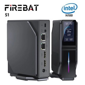 일체형PC FIREBAT S1 인텔 알더 레이크 N100 게이밍 게이머 윈도우 11 HDMI BT42 DDR4 16GB 512G 듀얼 SSD 데스크탑, 512 US, 2) 16GB  512 US, 없음, 없음