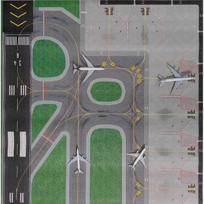 디오라마 활주로 유도로 공항 에이프런 항공기 400 스케일, 인화지 광택 필름 + 사은품 항공기 2개, 1개