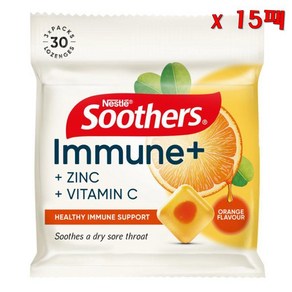 SOOTHERS Immune Lozenge Multipack 수더스 이뮨 로젠지 멀티팩 30개입 15팩, 15개