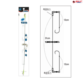 백경 BK-368 BK-361 모듬뎀핑채비 소 대 도다리편대, 1개