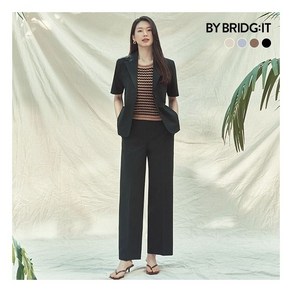 [바이브리짓] 25SS 썸머 시어서커 셋업 4종(자켓+이너+하프팬츠+롱팬츠) 645826, 크림베이지