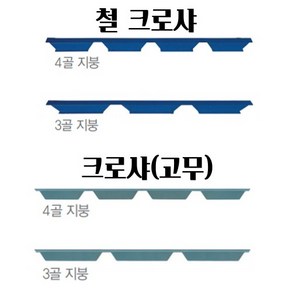 크로샤(철 고무) 3골 4골(묶음), 10개, 고무크로샤-3골-청색