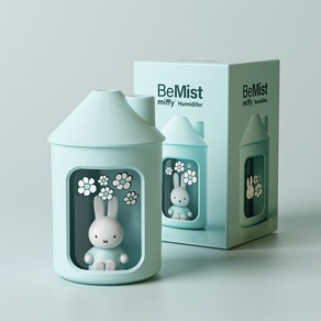 Miffy 미피 가습기 2세대 듀얼 분무 가습량 증가 탁상용 무드등 무소음 미니 가습기 USB 미니 신생아 가습기 선물 책상용 사무실 캠핑 차량용 휴대용 가습기, 블루, 블루