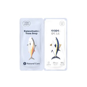 네츄럴코어 트윈파우치 고양이간식, 가다랑어&참치, 1개