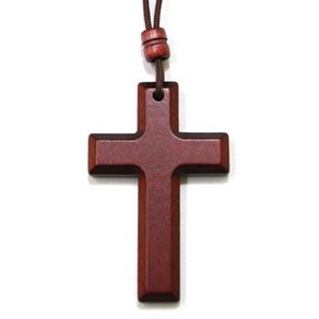 원목 라인 십자가 목걸이 체리A coss necklace