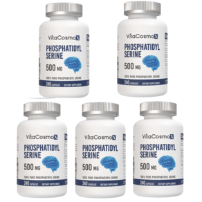 미국직배송 VitaCosmoX Phosphatidylseine 포스파티딜세린 500mg, 5개, 240정