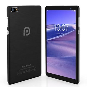 PRITOM 쿼드 코어 프로세서 포함 태블릿 PC HD IPS 디스플레이 듀얼 카메라 WiFi PU 보호 케이스 안드, 32GB, Black, 01 Black_01 미국