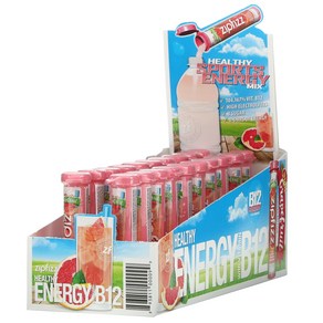 Zipfizz 헬시 스포츠 에너지 믹스 비타민B12 함유 핑크 그레이프프루트 맛 튜브 20개입 개당 11g(0.39oz), 20개, 20정