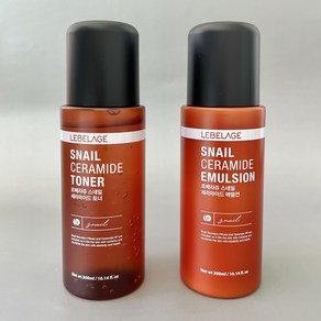 LEBELAGE SNAIL CERAMIDE TONER 300ml+Emulsion 300ml/르베라쥬 스네일 세라마이드 토너+에멀전, 1개