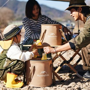 네이처하이크 캠핑 설거지통 물통 바스켓 바구니, 베이지