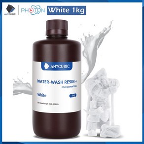 3d 프린터 프린팅 레이저 각인기 Anycubic-Wate-Wash 레진 3D 프린터 워터 워셔블 365-405nm LCD DLP Ph, 08 -White 1kg