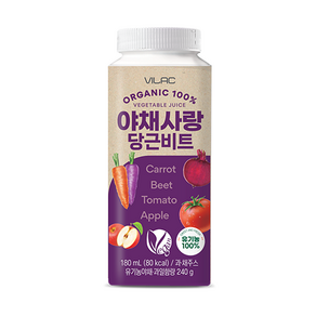 [비락] 유기농 당근비트 180mL(24팩)