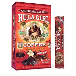 Hula Gil 10% Kona Feeze Died Instant Coffee Sachet (Choc 훌라걸 10% 코나 동결건조 인스턴트 커피 향낭 (초콜릿 맥넛 12개입, 1개, 68.04g