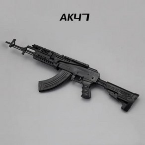 탱크 프라모델 1/6 군인 액세서리 무기 퍼즐 모델 MP40 HK416 AK47 어썰트 라이플 총 조립 군사 교육 완구, 1개, 23) AK47