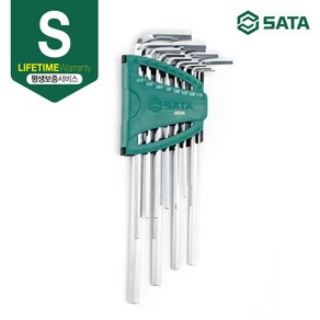 SATA 사타 육각 롱 렌치 세트 12pcs 09108 inch단위, 12개