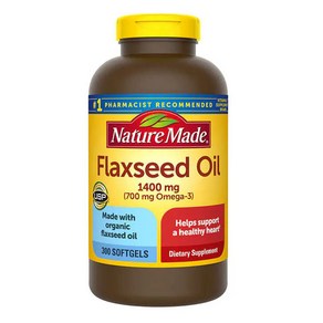 Natue Made Flaxseed Oil 아마인유 아마씨유 1400mg 300정, 1개