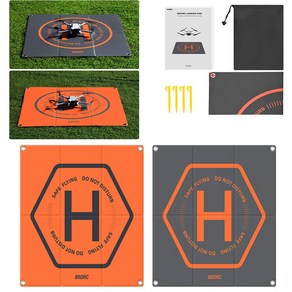 DJI 드론 랜딩패드 드론정밀착륙 패드 양면방수 지주핀 / 파우치 기본 증정-고급형 Done Landing Pad 65CM X 65CM, DJI 드론 랜딩패드65X65CM -고급형, 1개
