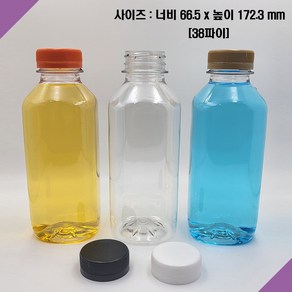 [보틀스] 500페트병 500미리 500ml 500cc 38파이 투명 사각 페트병 PET병 플라스틱병 공병 페트공병 국산 공장직영, 웸레드(38파이), 140개