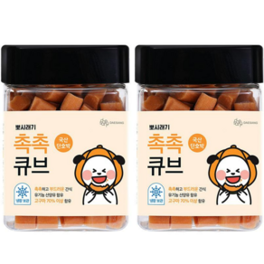 뽀시래기 촉촉큐브 강아지 간식, 단호박, 180g, 2개