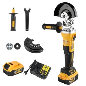 DEWALT 브러시리스 앵글 연마기 DCG405FN 125mm 휴대용 무선 임팩트 폴리셔 9000 RPM 절단기 20V 전동 공구, [02] US1battey 1chage