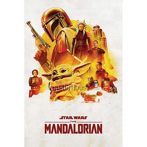 MAXI Poste 포스터 61x91 - 스타 워즈 / Sta Was: The Mandaloian (Adventue), 프레임없음 전면코팅(반광택)