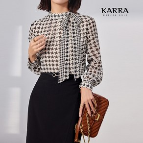 카라 KARRA 하운드펄버튼리본블라우스 KB3SBL009C