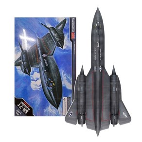 아카데미 프라모델 1/72 미국 전략 정찰기 SR-71 블랙버드 12448 비행기 모형 만들기 조립키트, 1개