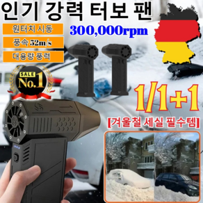 1/1+1[메이드 인 독일] 강력 터보 팬 터보샷 차량용 핸드 초강력 무선에어건 미니 터보팬 무선 차량용청소기 세트 파워 터보 팬 (겨울철 세실 필수템), [2개]블랙*2