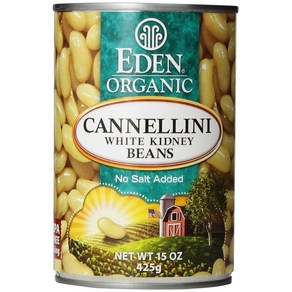 Eden Oganic Cannellini White Kidney Beans 15 Oz, 1개, 425.24g