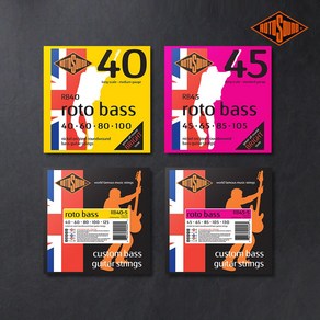 ROTOSOUND Roto Bass Seies 로토사운드 베이스 기타 스트링, RB40, 1개