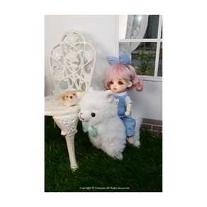 돌모아 구체관절인형 헤드 밴드 CAP Ribbon head Band (Blue)[F4-3-4], Blue, 1개