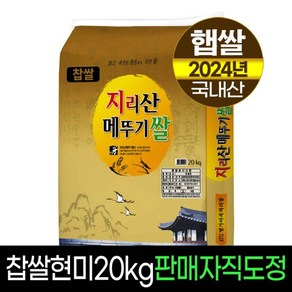 [24년햅쌀][명가미곡]지리산메뚜기쌀 찹쌀현미20kg/직도정, 1개