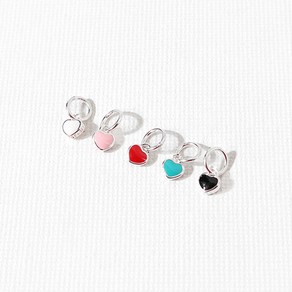 비즈아이 [8-512-05]순은펜던트 에폭미니하트+O링 4x4.5mm 실버925 1개