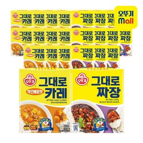 오뚜기 그대로짜장12+그대로카레(약간매운맛)12/무배, 24개, 200g