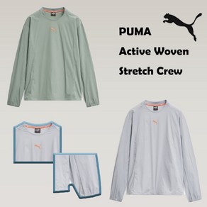 PUMA 남성 기능성 맨투맨 액티브 우븐 스트레치 크루넥 940480 921125