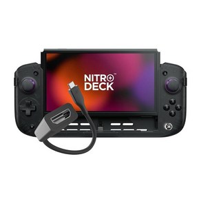 CRKD Nito Deck+ with HDMI Adapte - Handheld Po Contolle fo Nintendo Switch & OLED Model TV Doc, Clea Black Edition, Clea Black Edition