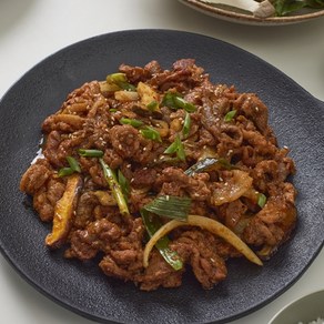 양념 오리불고기 1인분(350g) 2인분(350g x 2팩) 간장주물럭 1인분(300g) 2인분(300g x 2팩) 야채 버섯 쌈채소포함, 양념불고기 1인분 (350g), 2개, 350g