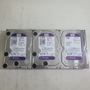 중고하드 WD 웬디 PUPLE(퍼플) SATA HDD 1TB 2TB 3.5인치 CCTV용적합