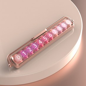ANYOU 자동차 임시주차 번호판 야광 이동카드 차량용 장식품, 1개, 핑크