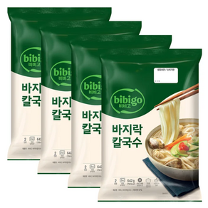 비비고 바지락 칼국수 4봉, 642g, 4개