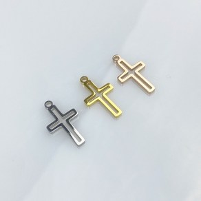 P072 써지컬 펜던트 컷팅 십자가 귀걸이 목걸이 만들기 DIY 재료 악세사리 부자재 11x20mm (1개)