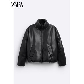 ZARA 자라 페이크 레더 숏패딩 점퍼