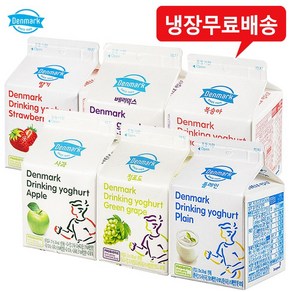 덴마크 드링킹요구르트 6종 275mL(6종류별x1팩씩) 냉장무배, 6개, 275ml