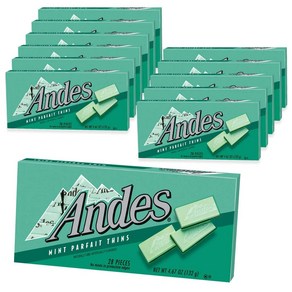 Andes Mint Pafait Candies Pack of 12 4.67 Ounce Packages 안데스 민트 파르페 캔디 12개 팩 4.67온스 패키지, 132g