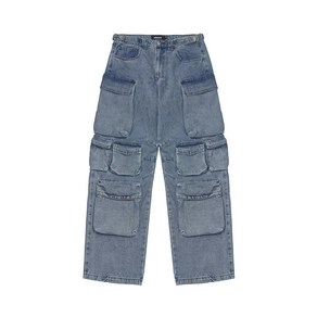 테온셀 도미넌트 Denim Ten pocket cago pantsBlue