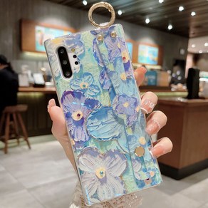 에르모사 갤럭시 A34 케이스 5G 갤럭시A34케이스 GALAXY PHONE CASE 유화 플라워 핸드 스트랩 휴대폰 케이스