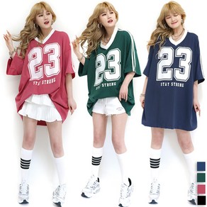 통통마녀 ] 남여공용 23 스트랩 V박스 반팔 4컬러 / 6XL / 오버사이즈