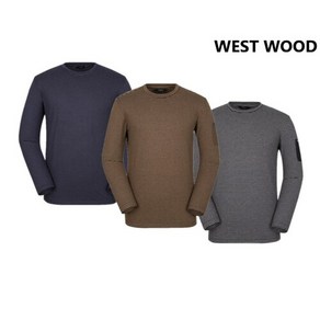 웨스트우드 WESTWOOD 봄 가을 간절기 이월티셔츠 파격할인 !!! 캐주얼한 스타일의 남성 스트라이프 포켓 라운드 티셔츠 WM3MCTRVW401